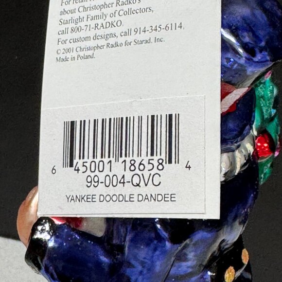 Christopher Radko YANKEE DOODLE DANDEE Ornament 99-004-QVC SANTA - Picture 6 of 6